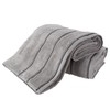Hastings Home 2-piece Luxury Cotton Towel Set, Bath Sheet Made from 100% Zero Twist Cotton, (Silver/Black) 398212HUV